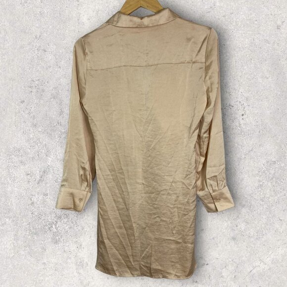 BB Dakota Revolve Tie Curious‎ Dress Champagne Size Small Style BL308547 S NEW - Picture 4 of 10